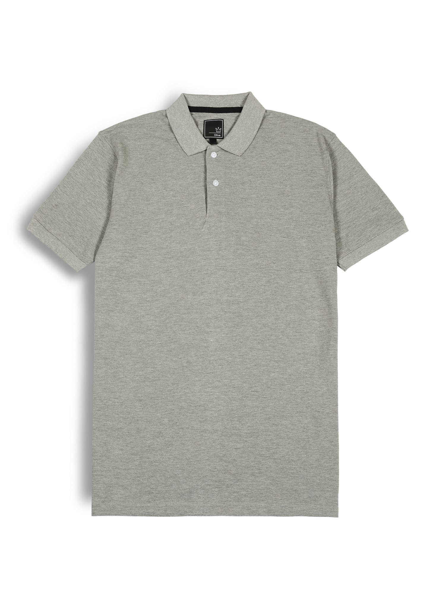Olive Square Men's Regular Fit Polo Neck Half Sleeve Solid Casual T-Shirt |Grey Premium Polo T-Shirt